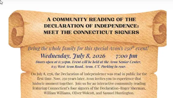 flyer for declaration of independence reading