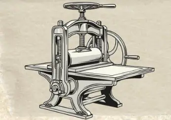 printing press from 1800's